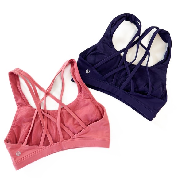 lululemon athletica Other - Lululemon Free to Be Serene Strappy Sports Bras Lot of 2 Size 4 Purple Coral